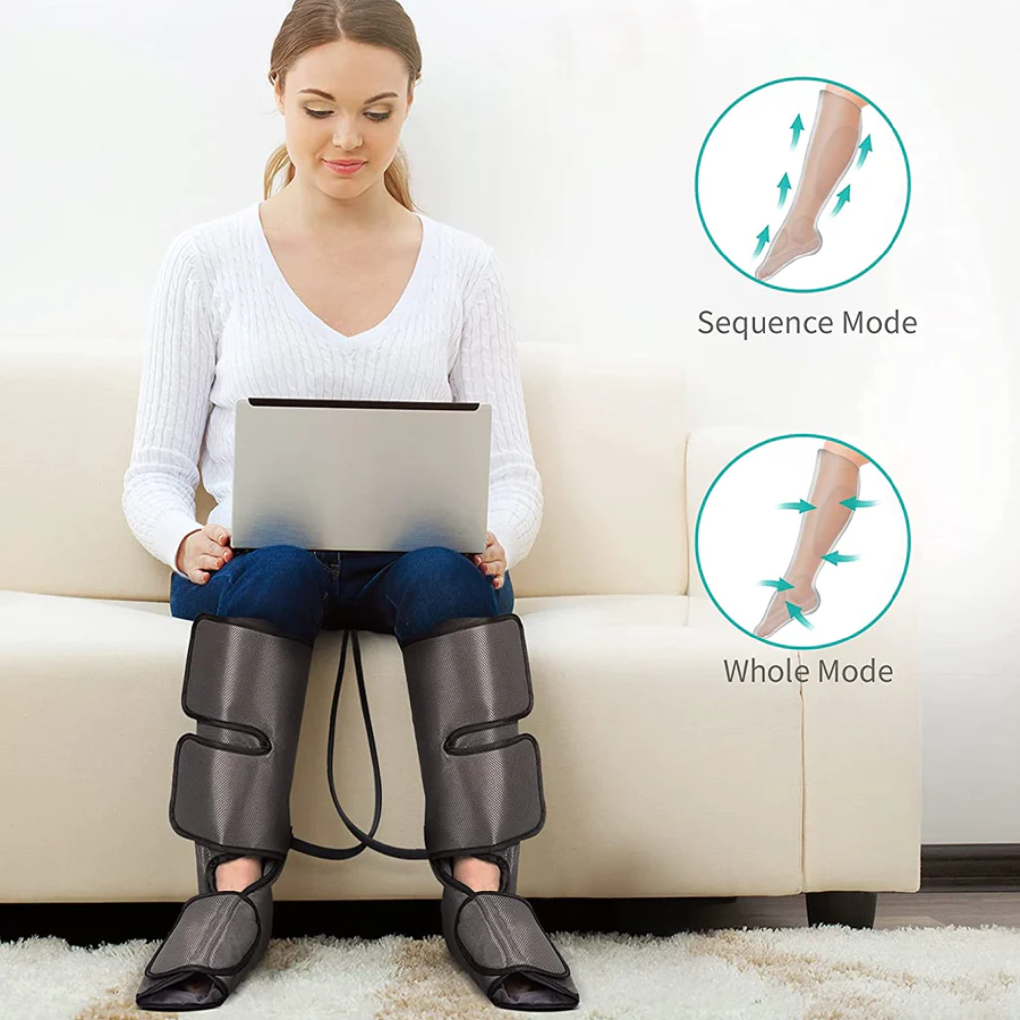 soothe - air compression leg massager with heat